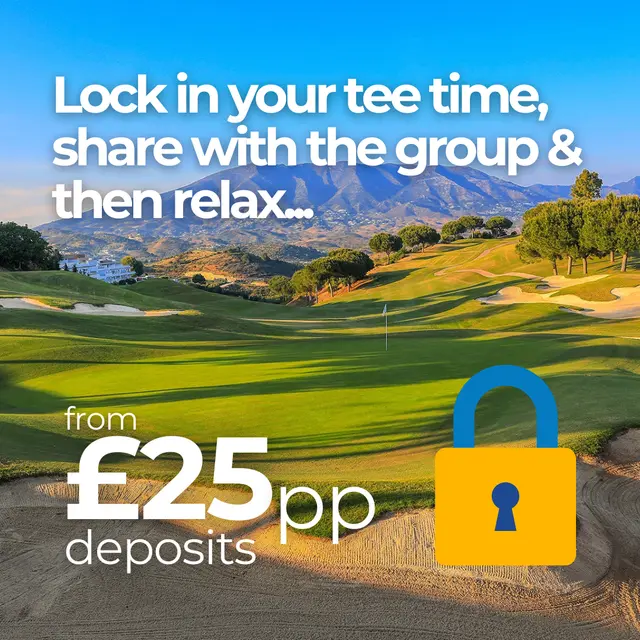 £25pp tee time lock in offer