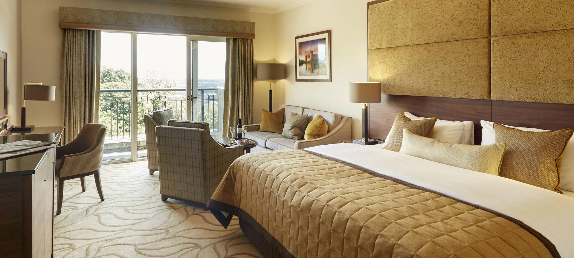 Double bed room at the Celtic Manor Resort