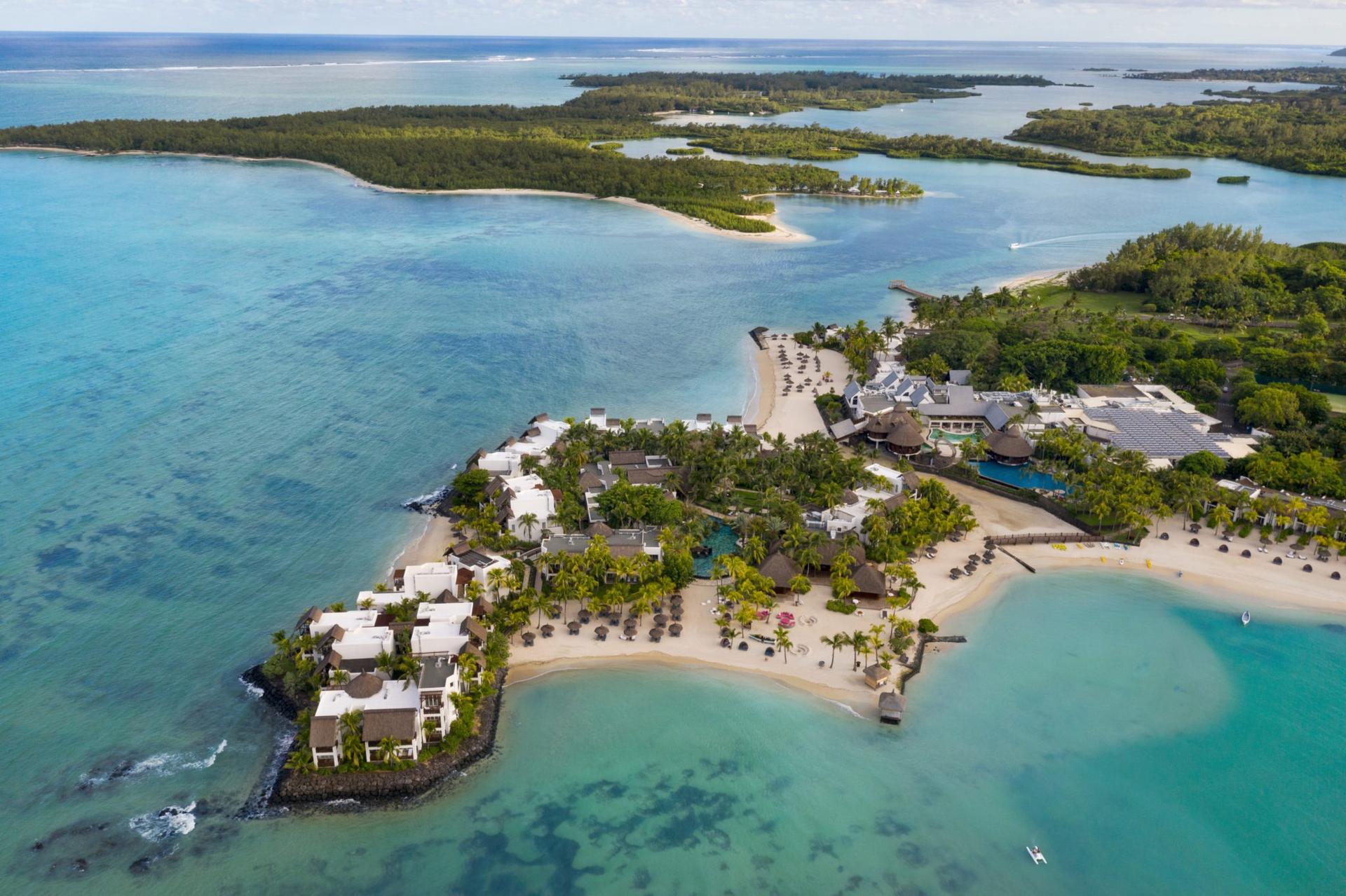 Aerial view of the Shangri La Touessrok