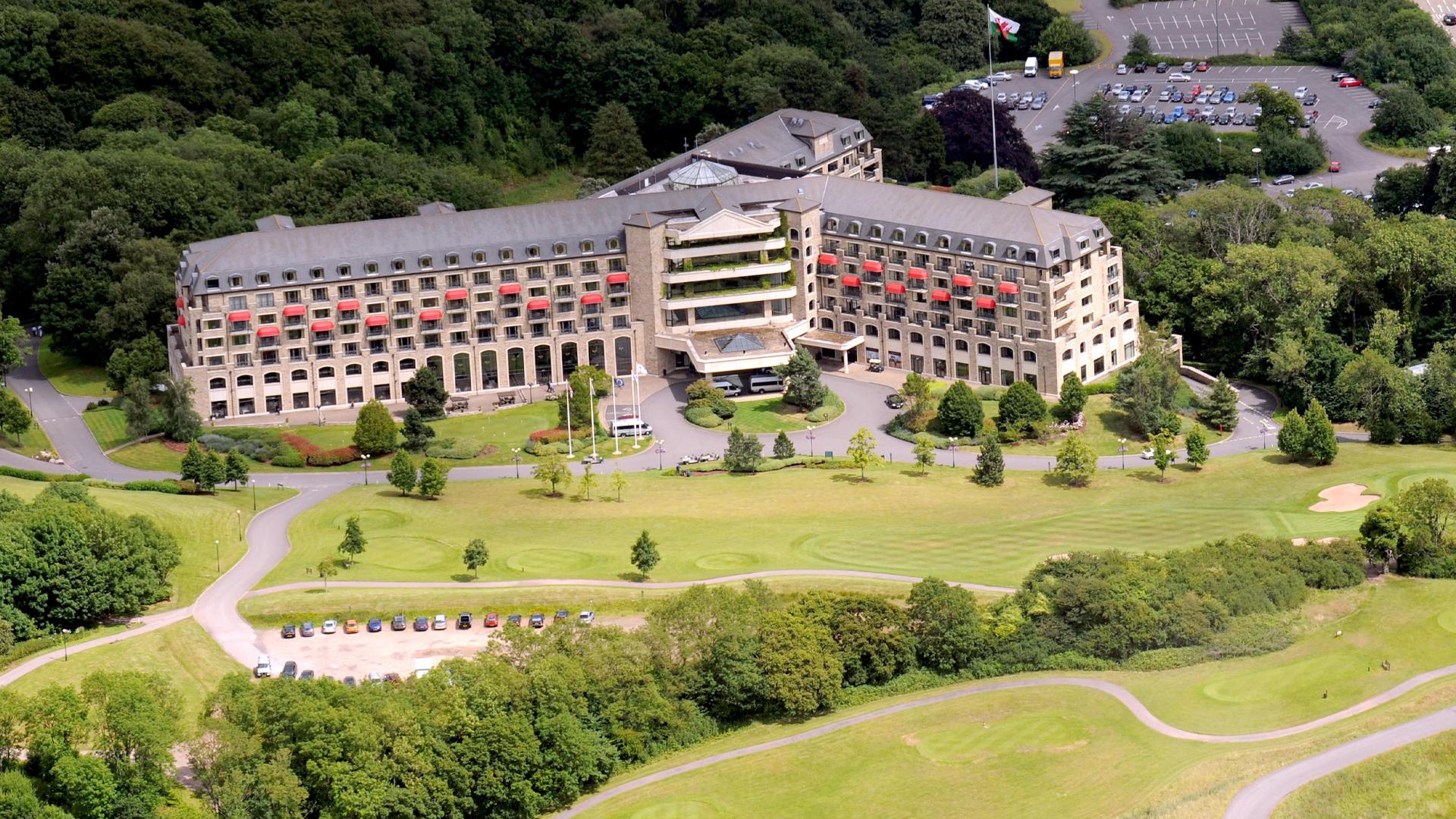 Overhead view of the Celtic Manor Resort