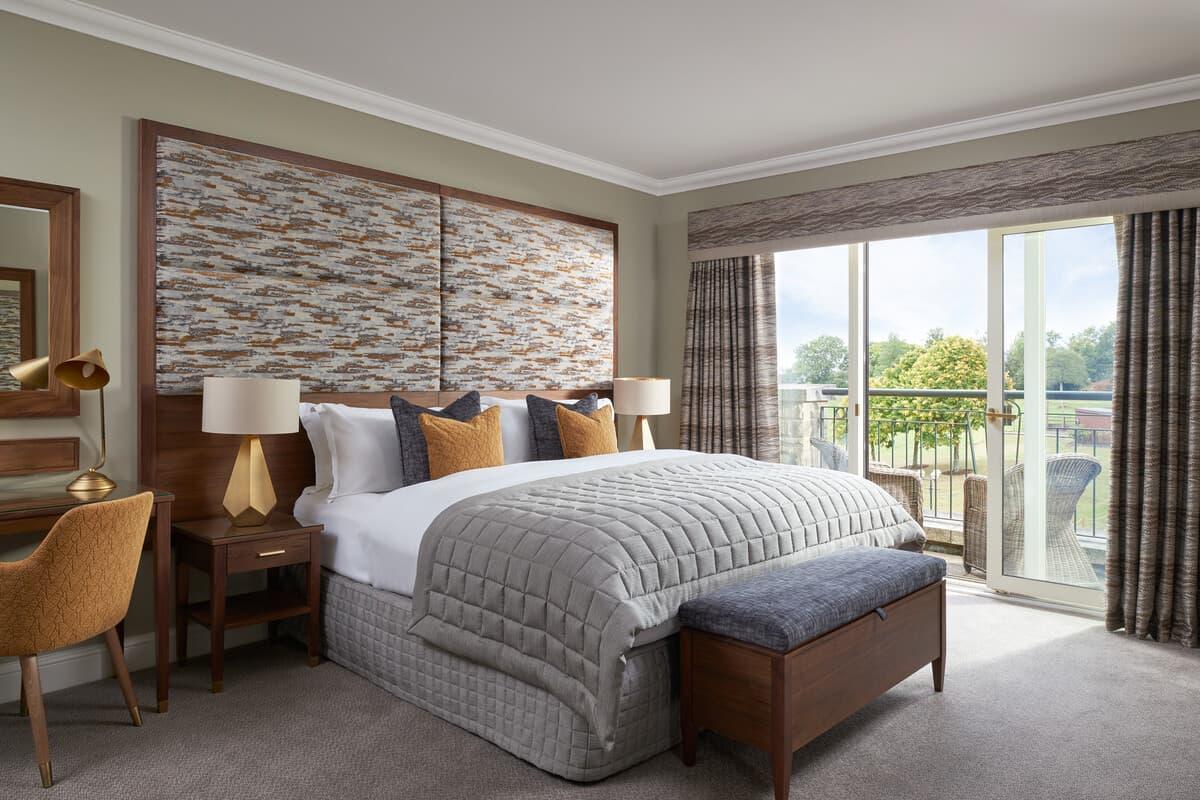 Double bed room at the Celtic Manor Resort