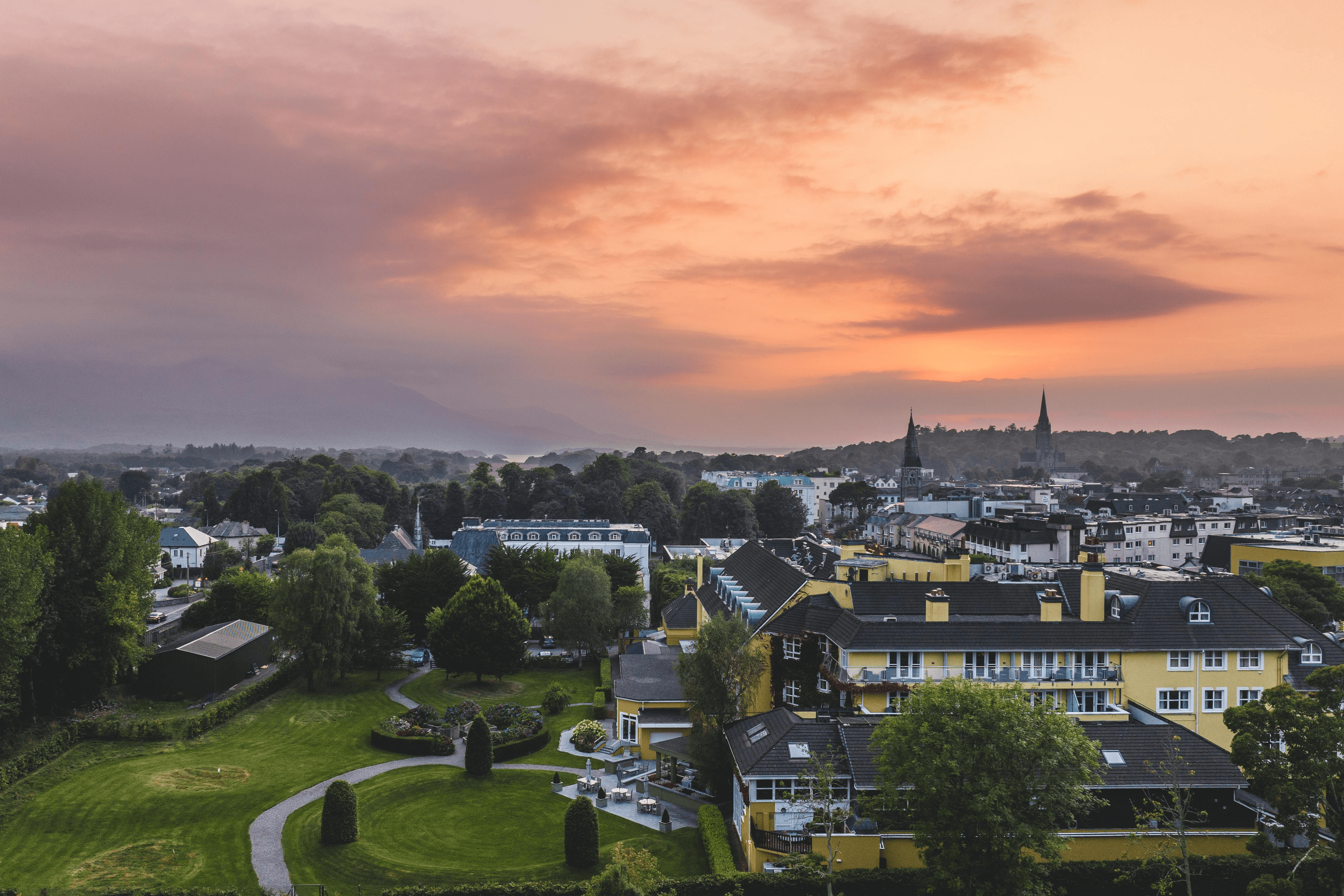 Overhead view of the Killarney Park Hotel