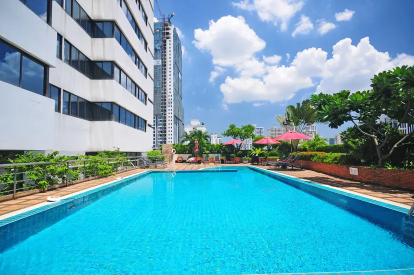 Rooftop pool at pipa hotel bangkok