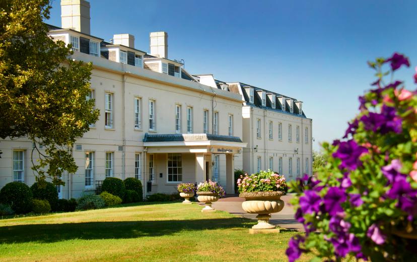 Panoramic view of the Avisford Park Hotel building