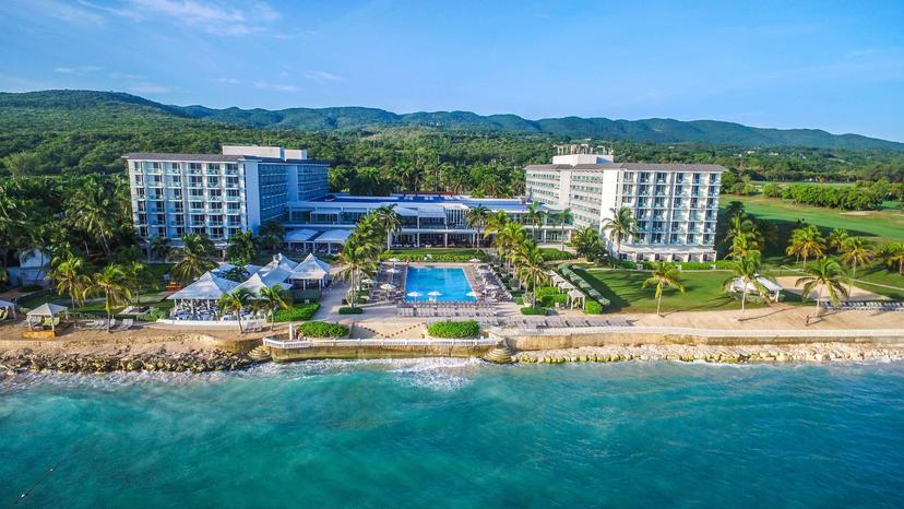 Panoramic view of the beachfront Hilton Rose Hall Resort & Spa