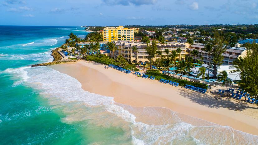 Overhead view of the beachfront Turtle Beach by Elegant Hotels